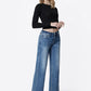 Mid Rise Wide Ankle Crop Jeans