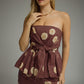 Polka Dot Strapless Top