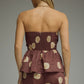 Polka Dot Strapless Top