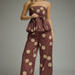 Polka Dot Strapless Top