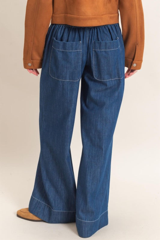Wide Leg Denim Pants