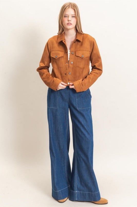 Wide Leg Denim Pants