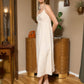 Textured Embroidery Strap Midi Dress