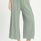Regular Washed Cut Edge Detailed Wide Leg Pants