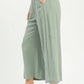 Regular Washed Cut Edge Detailed Wide Leg Pants
