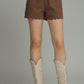 High Rise Shorts with Scallop Hem