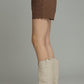 High Rise Shorts with Scallop Hem