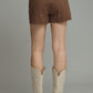 High Rise Shorts with Scallop Hem