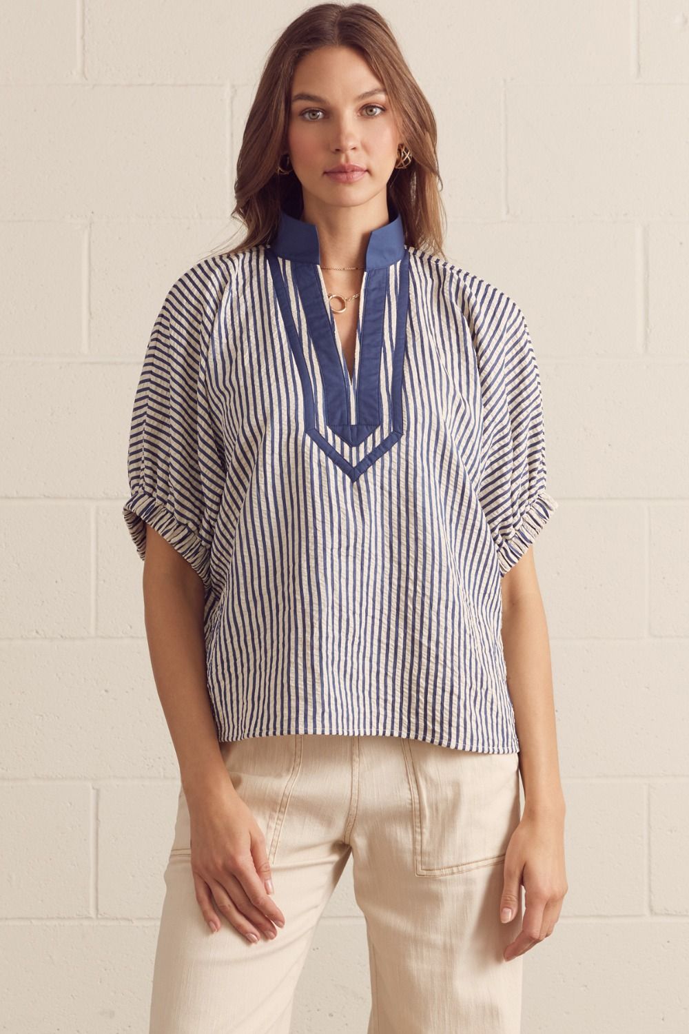 Striped Dolman Sleeve Top