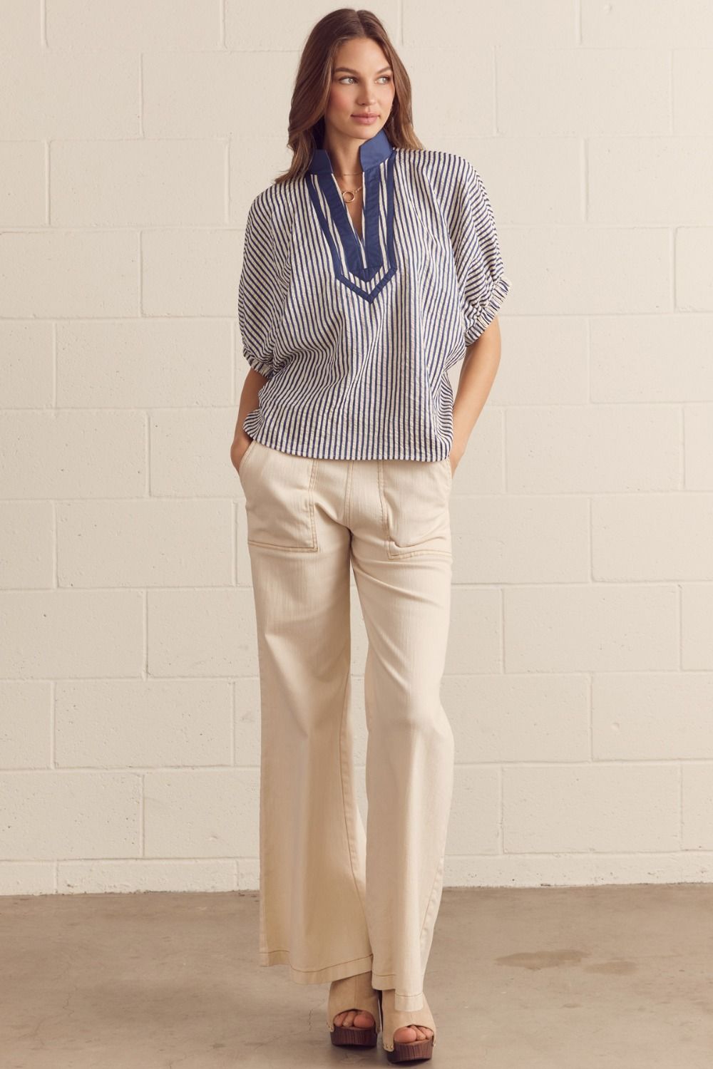 Striped Dolman Sleeve Top