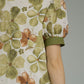 Olive Floral Puff Sleeve Dress