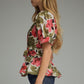 Floral Print with Self-Tie Waist Top