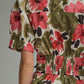 Floral Print with Self-Tie Waist Top