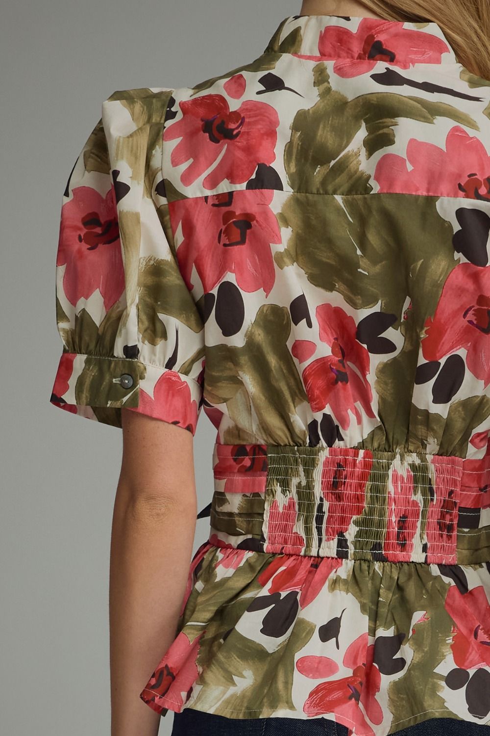Floral Print with Self-Tie Waist Top