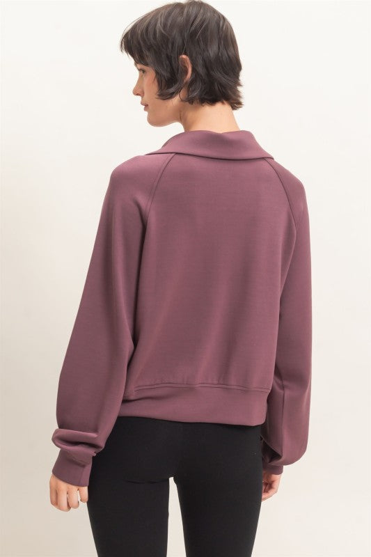 Half Zip Collar Pulllover