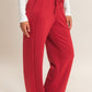 Elastic Waist Wide Leg Pants