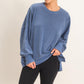 Oversized Raw Edge Sweatshirt