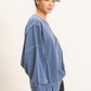 Oversized Raw Edge Sweatshirt