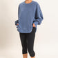 Oversized Raw Edge Sweatshirt