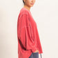 Oversized Raw Edge Sweatshirt