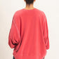 Oversized Raw Edge Sweatshirt
