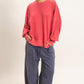 Oversized Raw Edge Sweatshirt