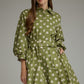 Polka Dot Long Puff Sleeve Mini Dress