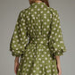 Polka Dot Long Puff Sleeve Mini Dress