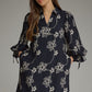 Floral Balloon Sleeve Mini Dress