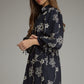 Floral Balloon Sleeve Mini Dress