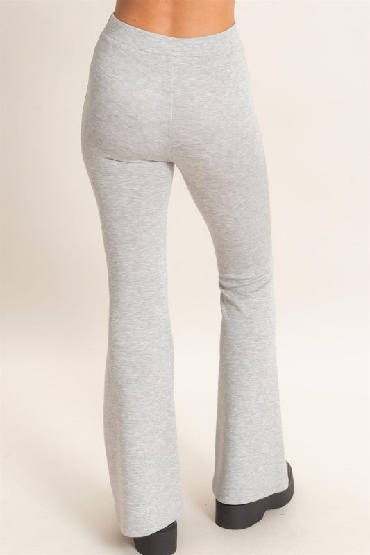 Flared Elastic Waist Pants