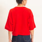 Button Down Short Sleeve Waffle Top