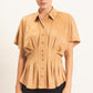 Suede Button Down Blouse