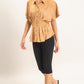 Suede Button Down Blouse