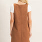 Sleeveless Suede Mini Dress