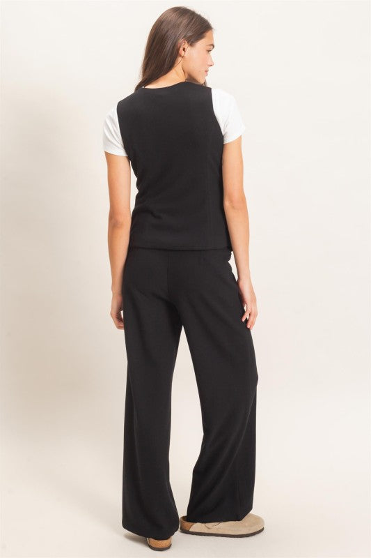 Button up Vest and Pant Set