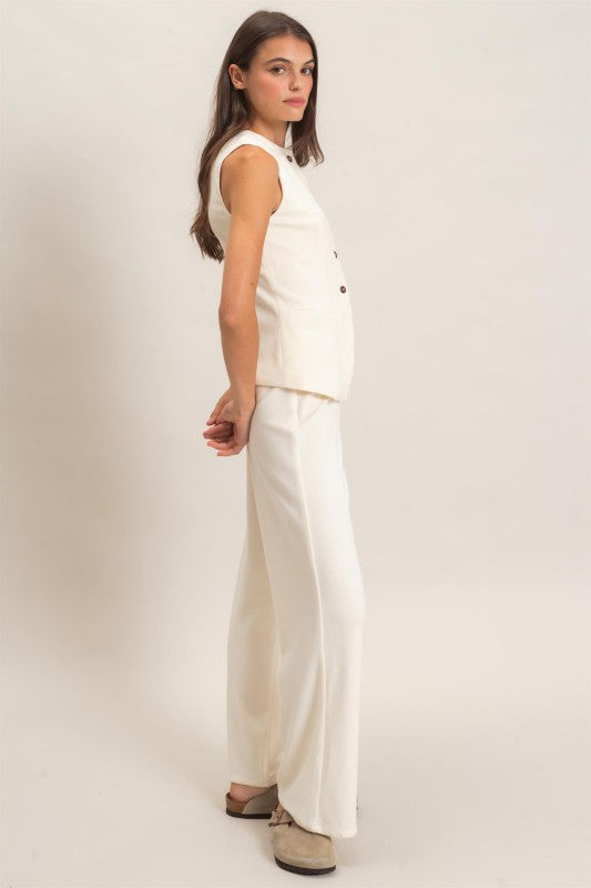 Button up Vest and Pant Set