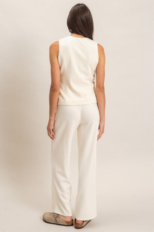 Button up Vest and Pant Set