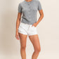 Crew Neck Short Sleeve Cardigan