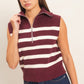 Sleeveless Stripe Sweater
