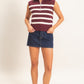 Sleeveless Stripe Sweater