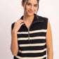 Sleeveless Stripe Sweater