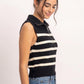 Sleeveless Stripe Sweater