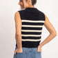 Sleeveless Stripe Sweater