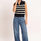 Sleeveless Stripe Sweater