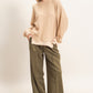 Suede Elastic Waist Trousers