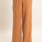 Suede Elastic Waist Trousers