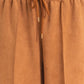 Suede Elastic Waist Trousers