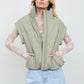 Sculpted Panel Quilted Mock Neck Puffer Vest
