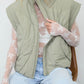 Sculpted Panel Quilted Mock Neck Puffer Vest